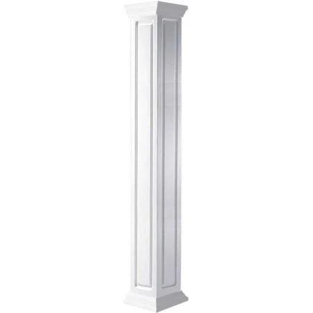 8 inchw x 108 inch Raised Panel Column with Crown Capital and Crown Base J654