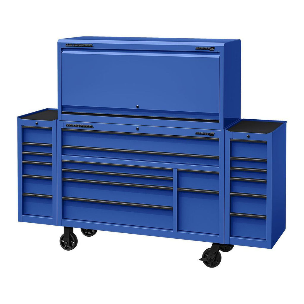56 in. x 22 in. Blue Work Center Hutch U1139