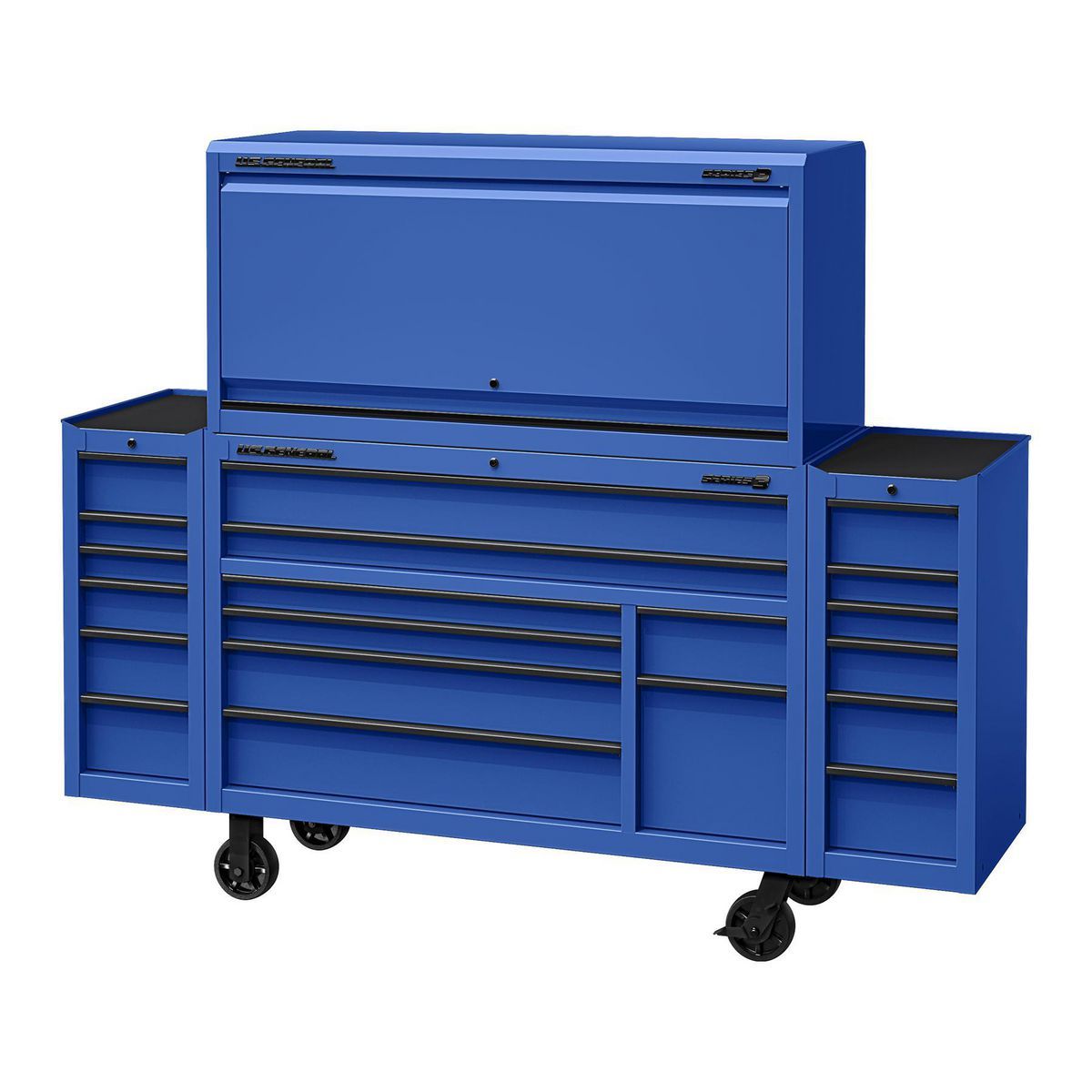 56 in. x 22 in. Blue Work Center Hutch U1139