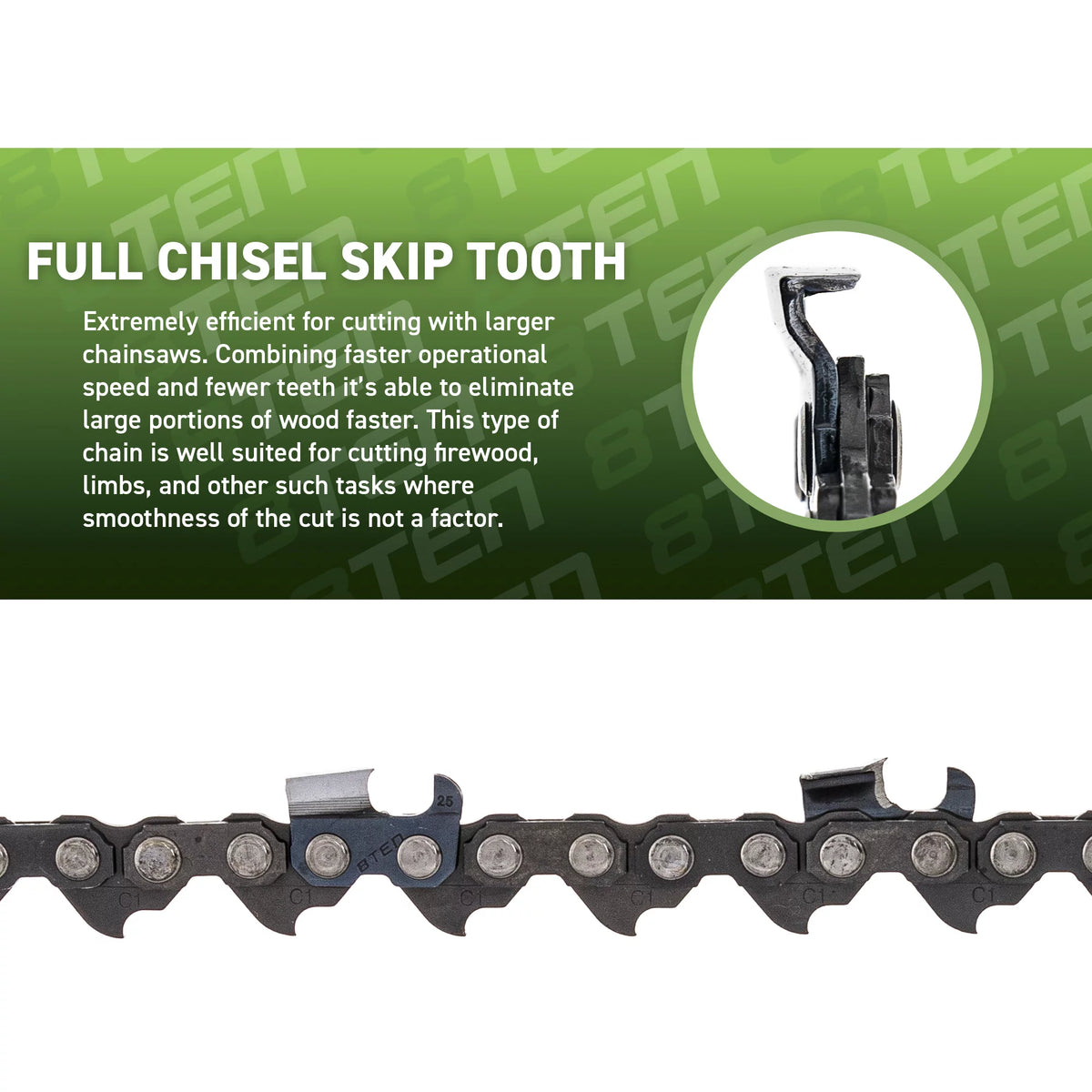 36 inch .063 3/8 115DL Skip Tooth Chainsaw Chain 3 Pack S7048