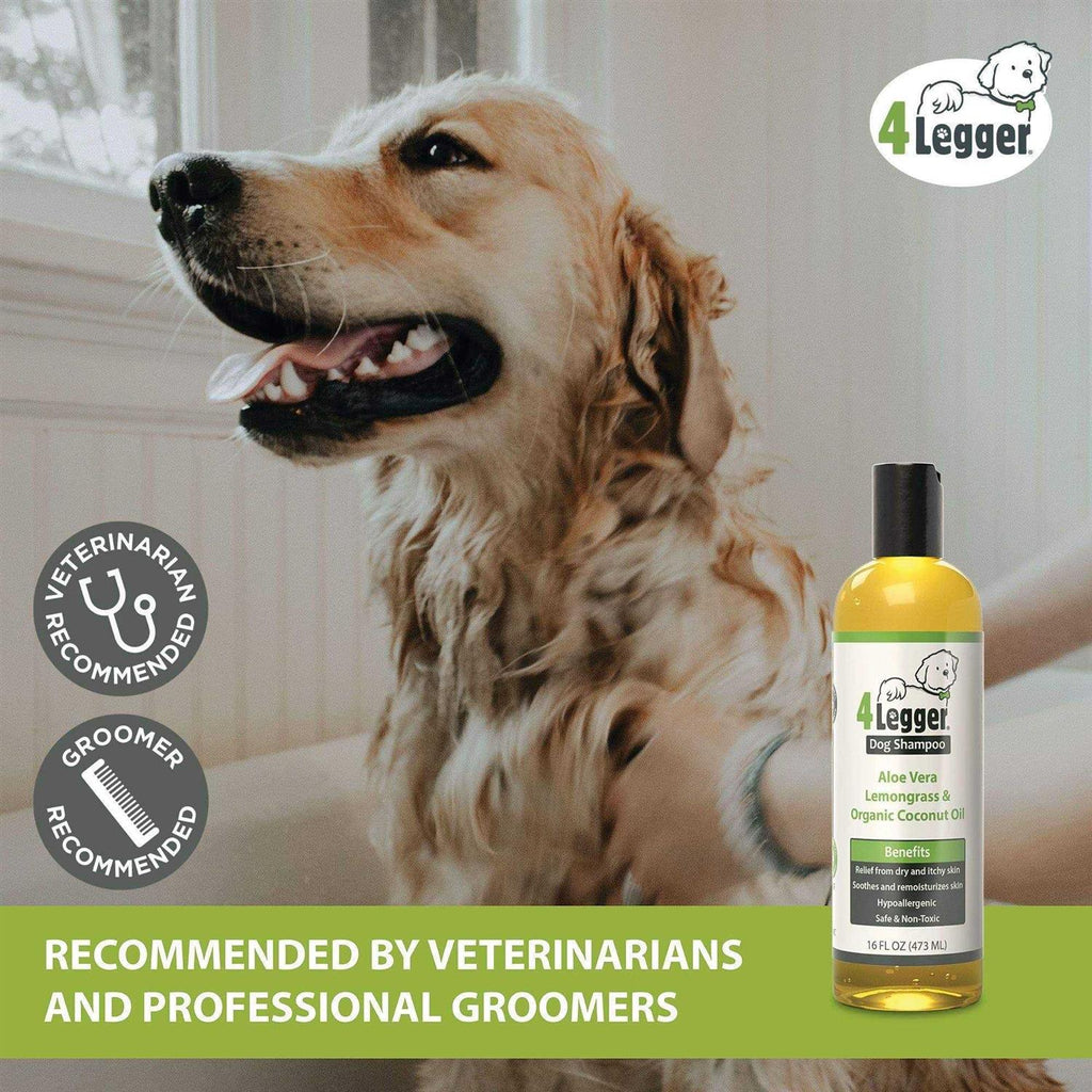 Certified Organic Hypoallergenic Dog Shampoo with Aloe and Lemongrass V3051