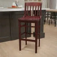 Mahogany Wood Barstool H75259