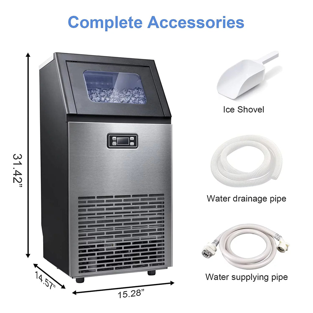 Stainless Steel Commercial Ice Maker 100Lbs/Day X144