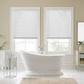 Faux Wood Cordless Shade in White M17377