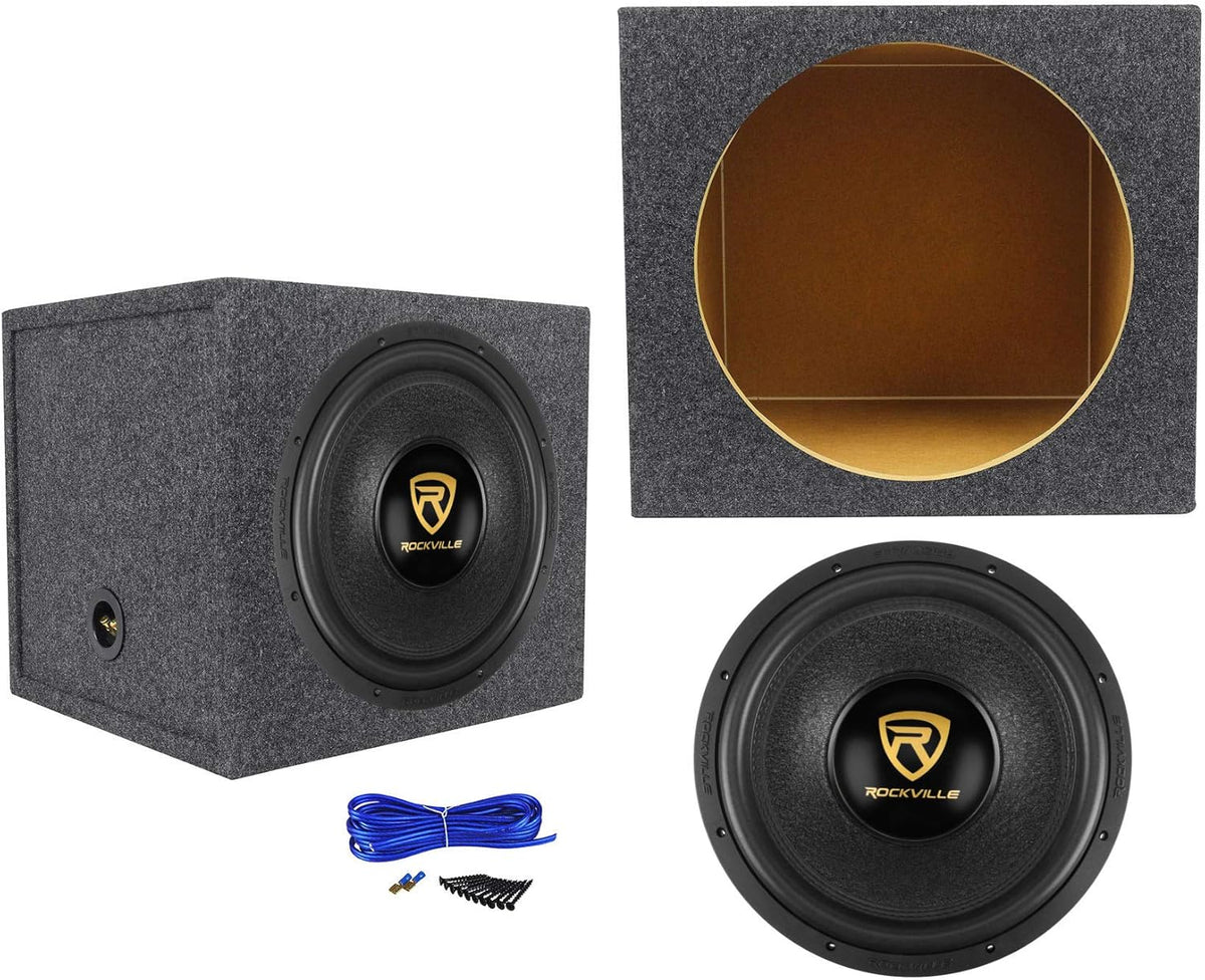 15" 5000 Watt Car Audio Subwoofer with Sealed Sub Box Enclosure E6590