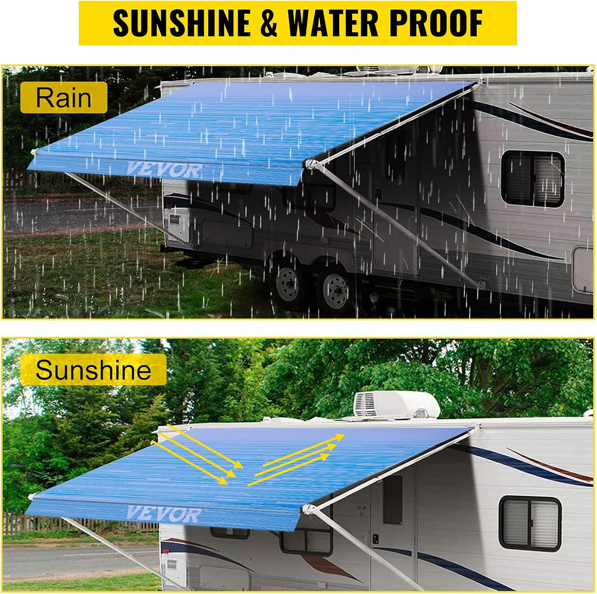 Ocean Blue 15oz Vinyl RV Awning Replacement Canopy F153445