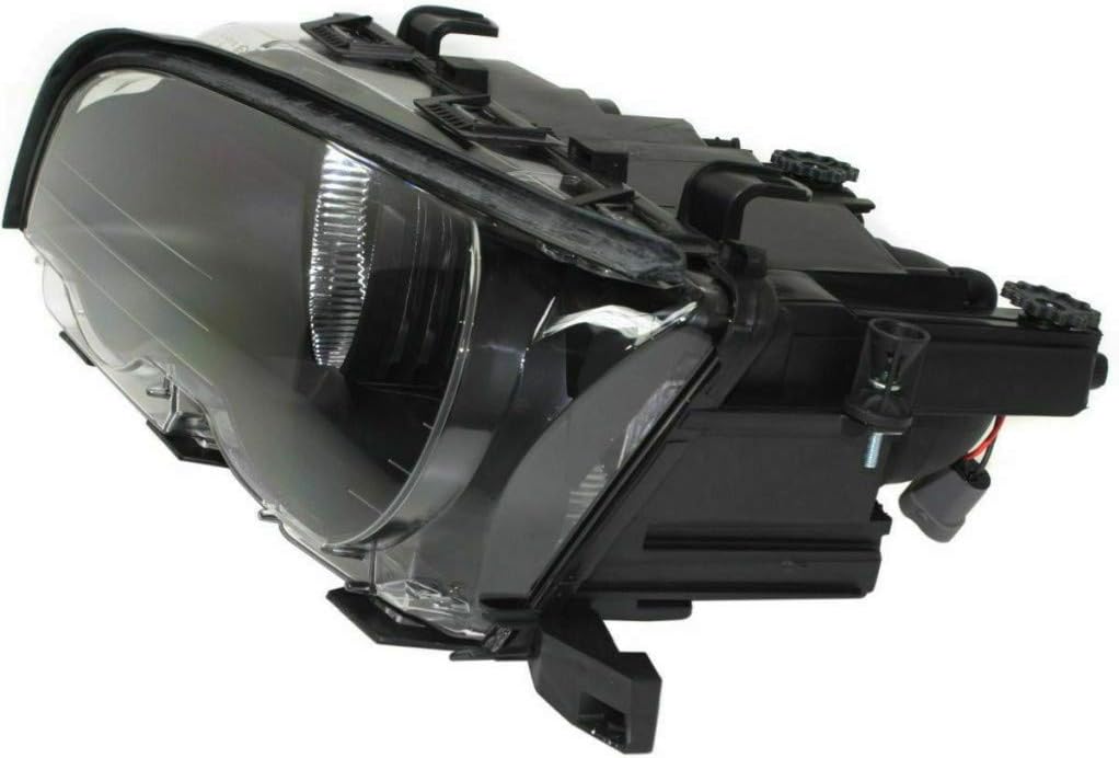 2002-2006 BMW 325i Headlight Assembly Driver Side Black Housing J9728