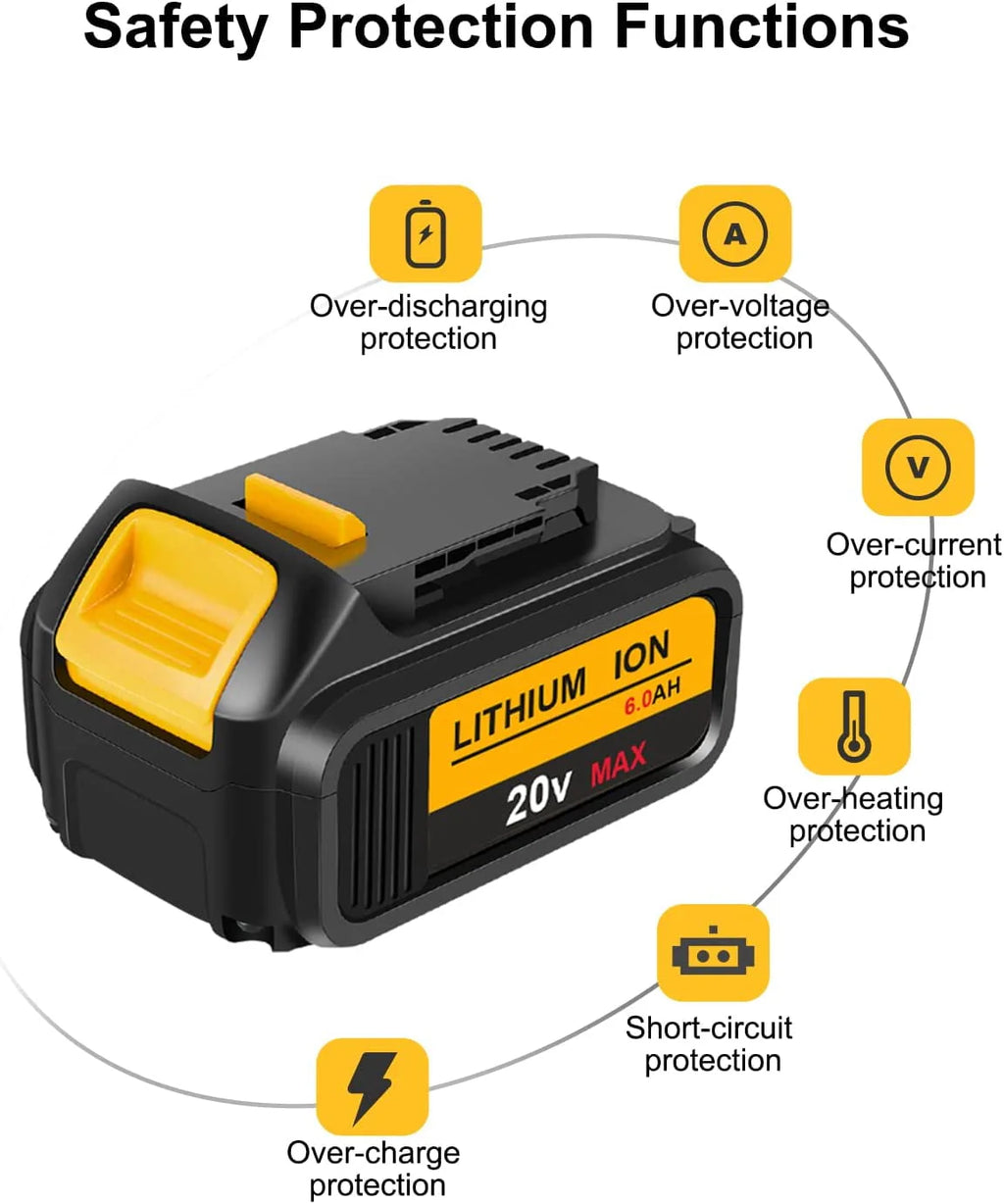20V 6.0Ah Battery 2 Pack D99052