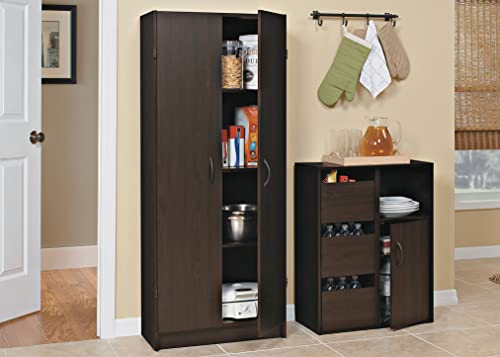White 2 Door Pantry Cabinet with Adjustable Shelves R200806