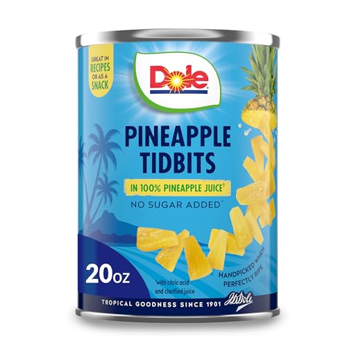 Pineapple Tidbits in 100% Pineapple Juice, 20 Oz (Pack of 6) V673