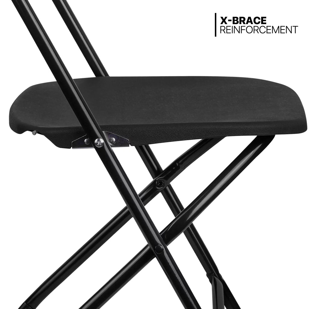 11 Pieces White Folding Plastic Table and Chair Set U27536