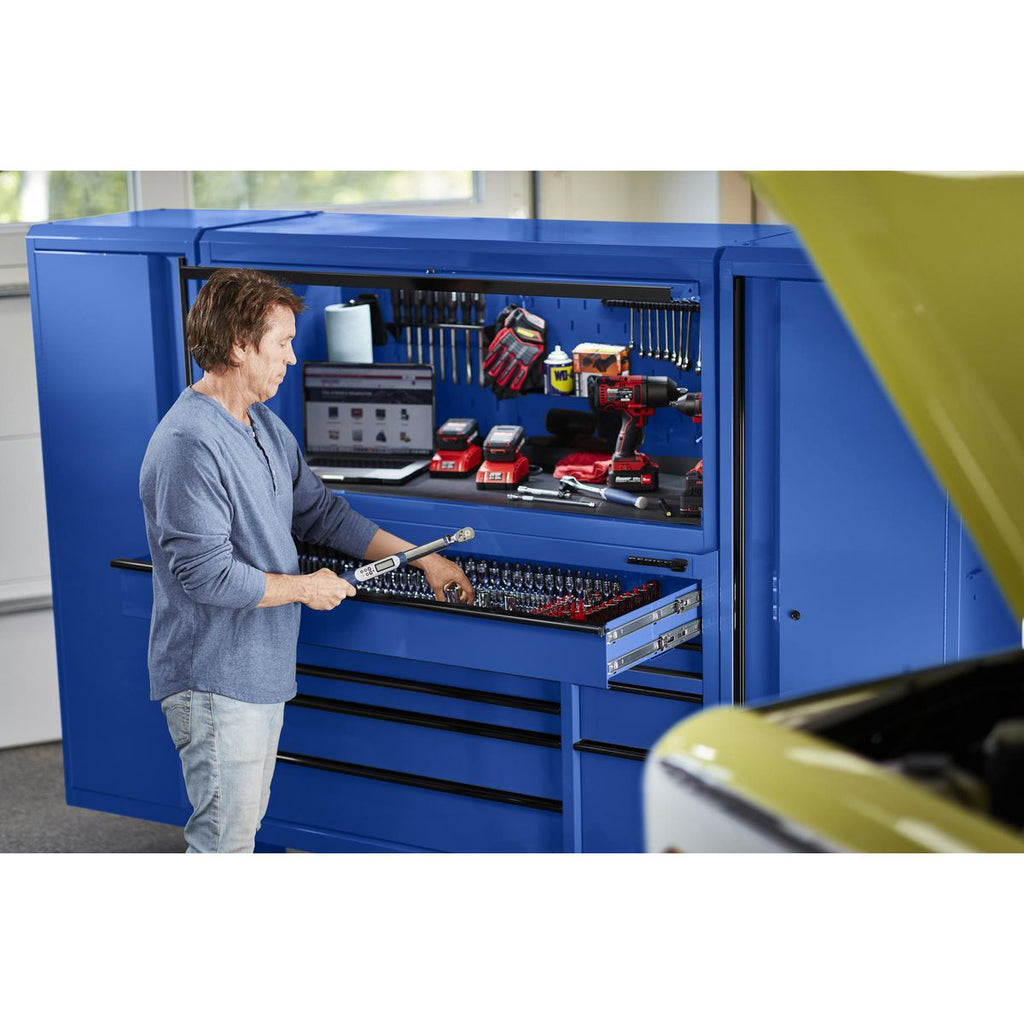 56 in. x 22 in. Blue Work Center Hutch U1139