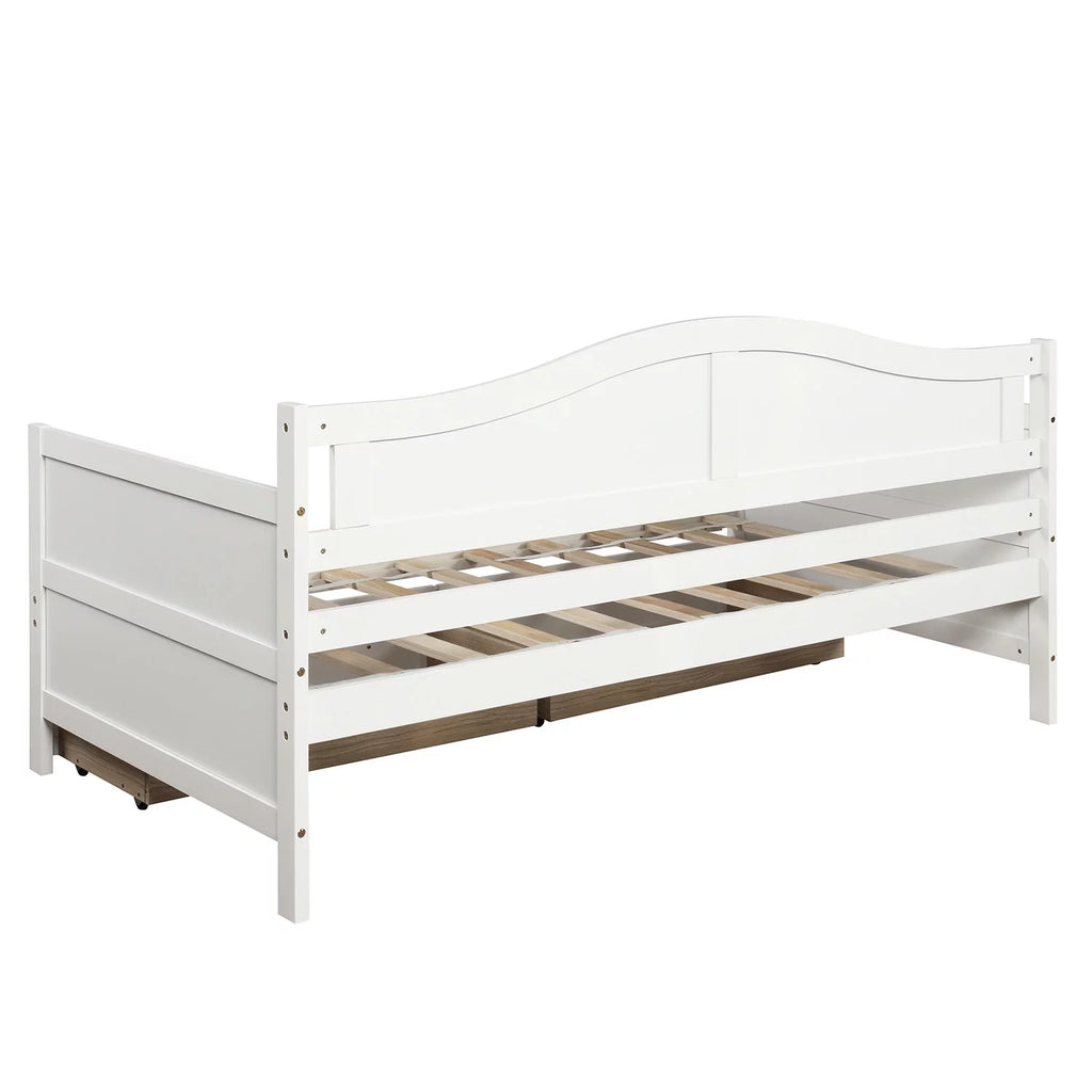 Wood Twin Size Daybed with Two Storage Drawers F33023