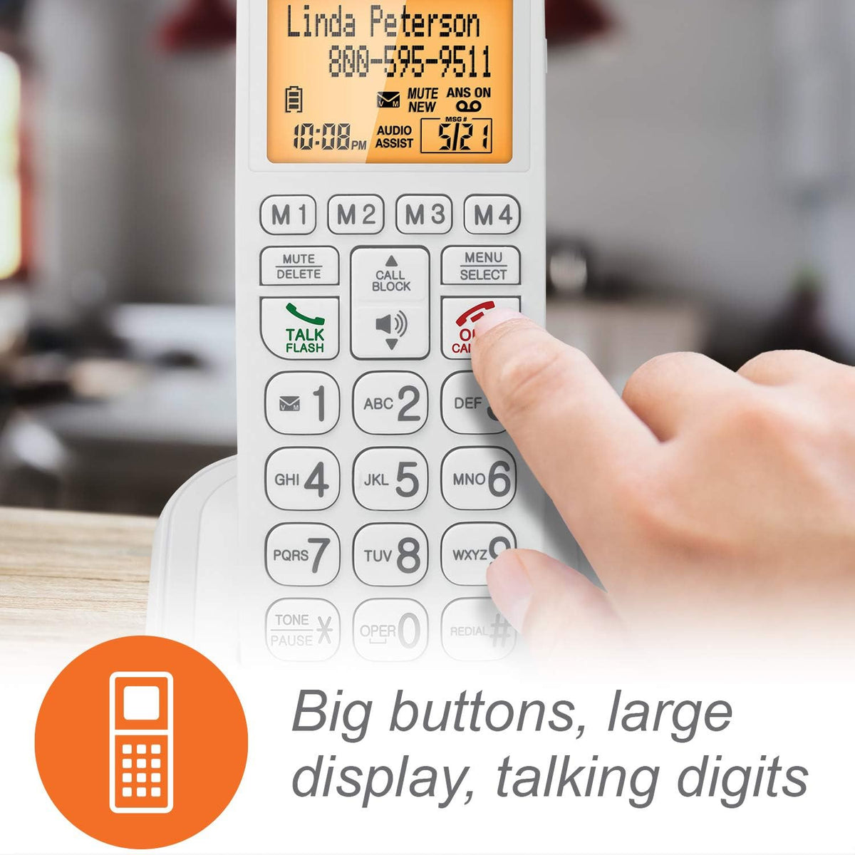 Amplified Corded/Cordless Phone with Answering Machine U36059