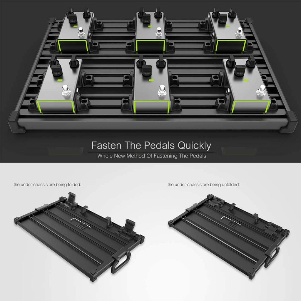 Aluminum Alloy Guitar Pedal Board with Carry Bag P9491
