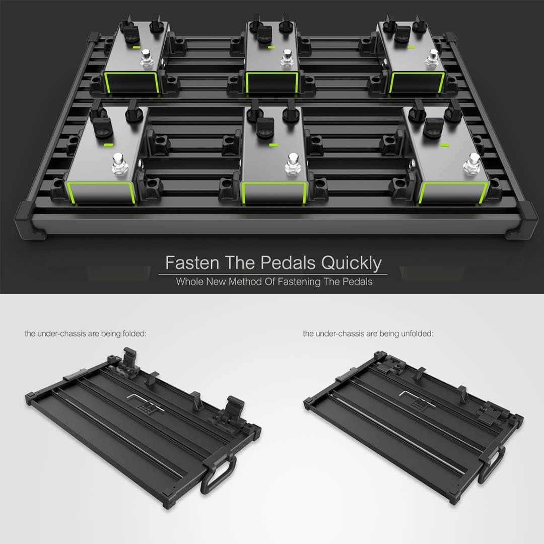 Aluminum Alloy Guitar Pedal Board with Carry Bag P9491