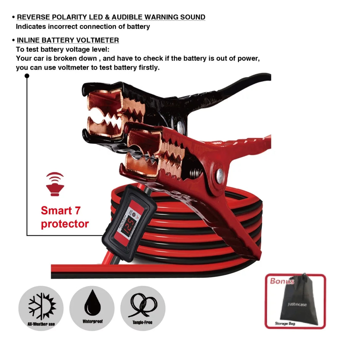 6-Gauge Heavy Duty 16-Foot Booster Cables K410