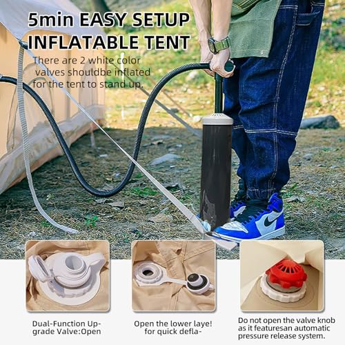 Inflatable Camping Tent 8-10 Person with Stove Jack I69338