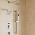 Wall Mount Dual Shower Heads and Handheld Shower Head 2.5 GPM Brushed Nickel O72175