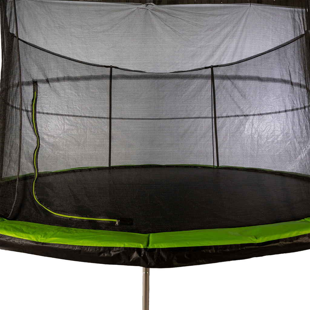 14 Foot Trampoline and Enclosure System with Pad, Black/Lime Green D51012
