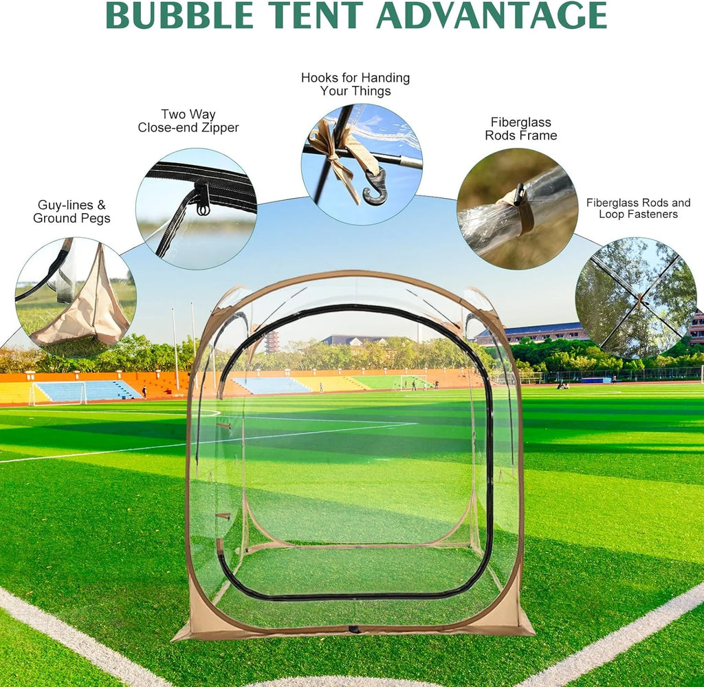 Pop-Up Tent with Removable Top Cover and Mesh Windows A235