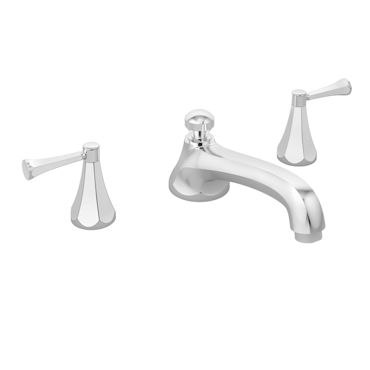 Chrome Double Handle Deck Mount Roman Tub Faucet O63407
