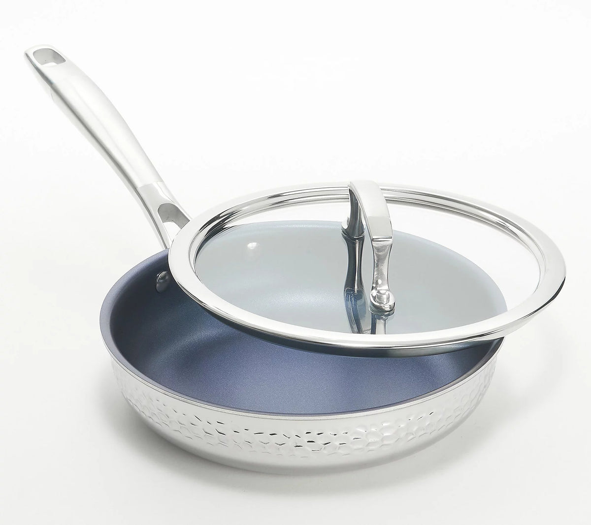 6-Pc Tri-Ply Hammered Stainless Steel Cookware Set P851026