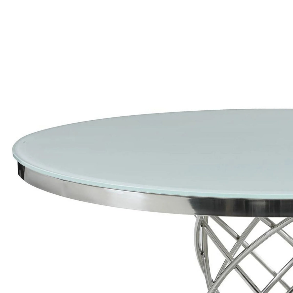 51 in. Round Glass Top Dining Table L94299