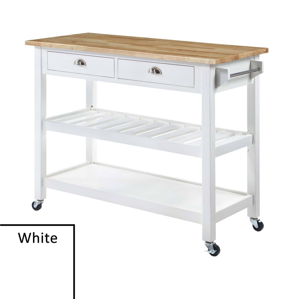 3 Tier Butcher Block Kitchen Cart with Drawers D5704