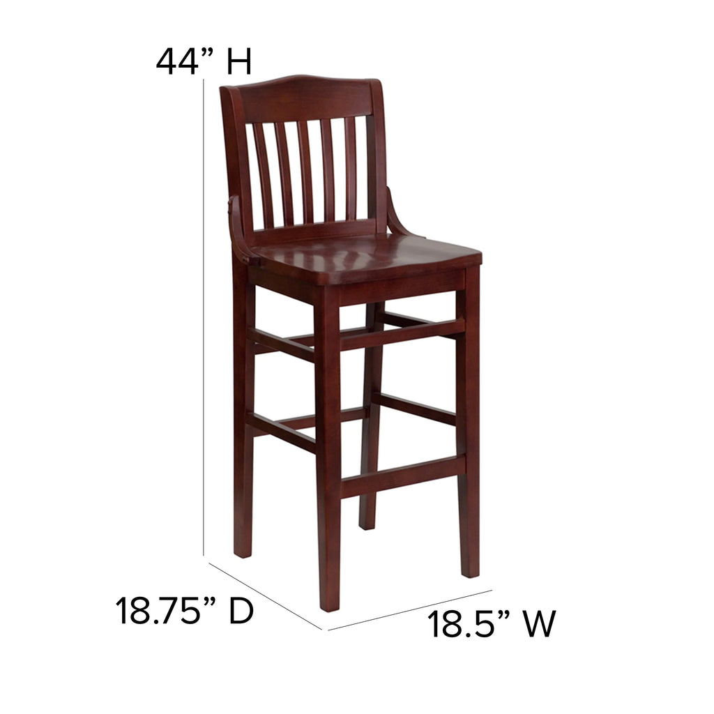 Mahogany Wood Barstool H75259