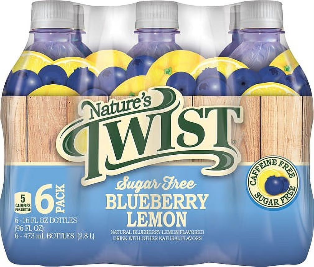 Sugar Free Blueberry Lemon Juice Drink, 16 fl oz 6 Pack Bottles E951553