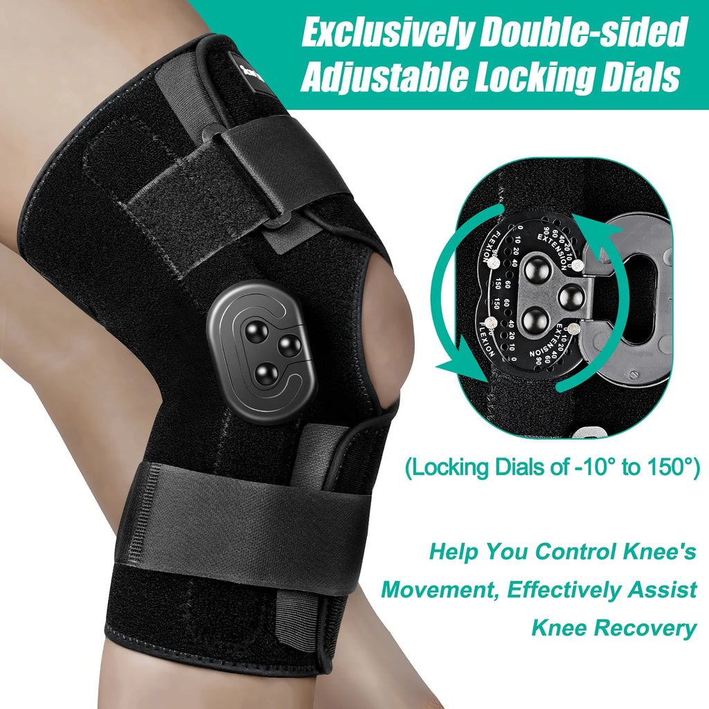 Hinged Knee Brace with Side Stabilizers G158