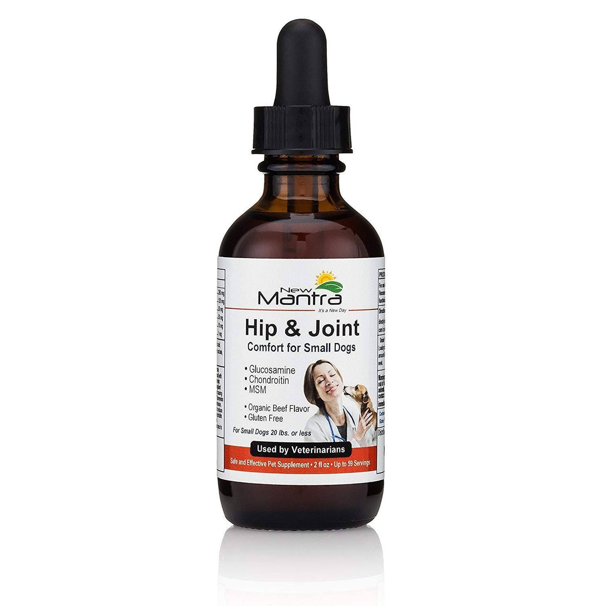 Small Dog Joint Supplement with Liquid Glucosamine Chondroitin and MSM - 2oz E8452