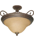 Bronze 3-Light Semi-Flush W56103