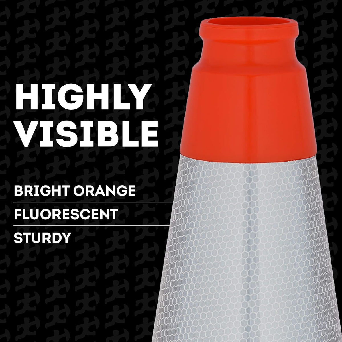 Orange PVC Plastic Traffic Cones with 6 Collar B623998