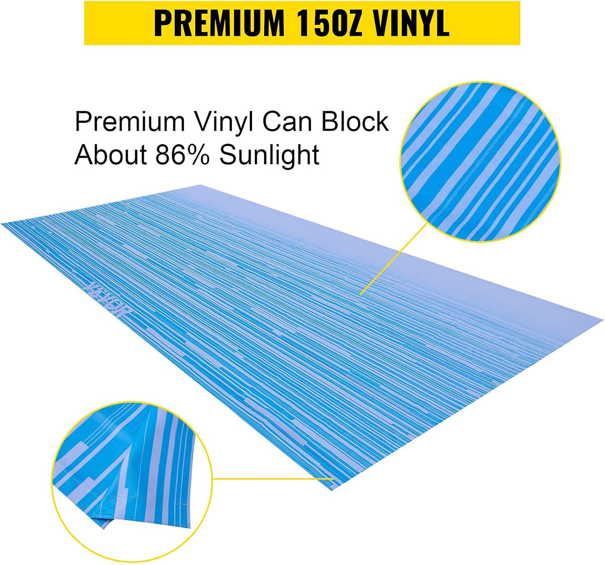 Ocean Blue 15oz Vinyl RV Awning Replacement Canopy F153445
