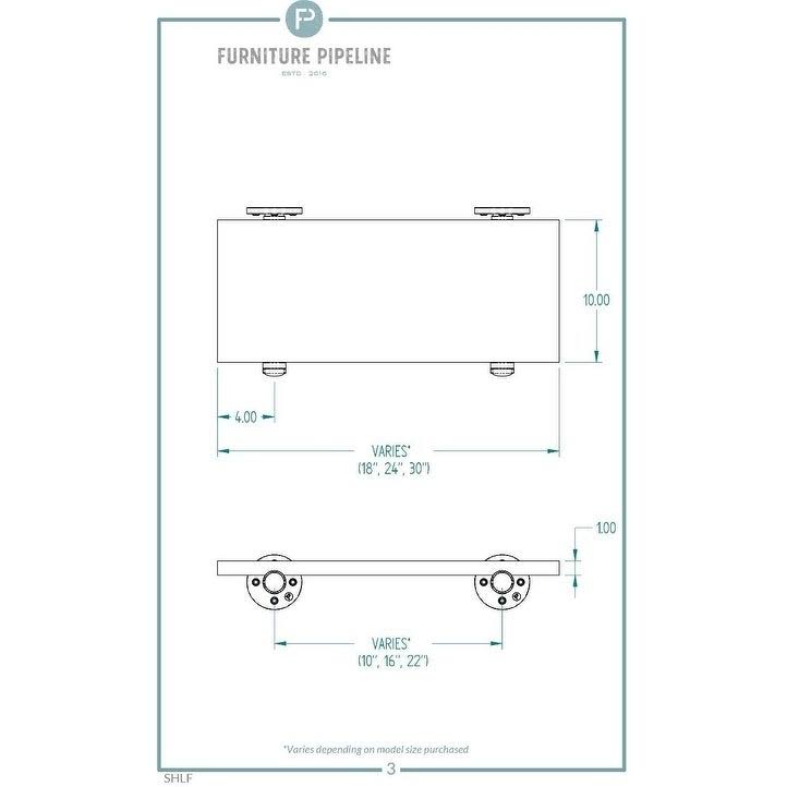 Bronze Metals & Brown Wood 3-Piece Wall Shelf D786674