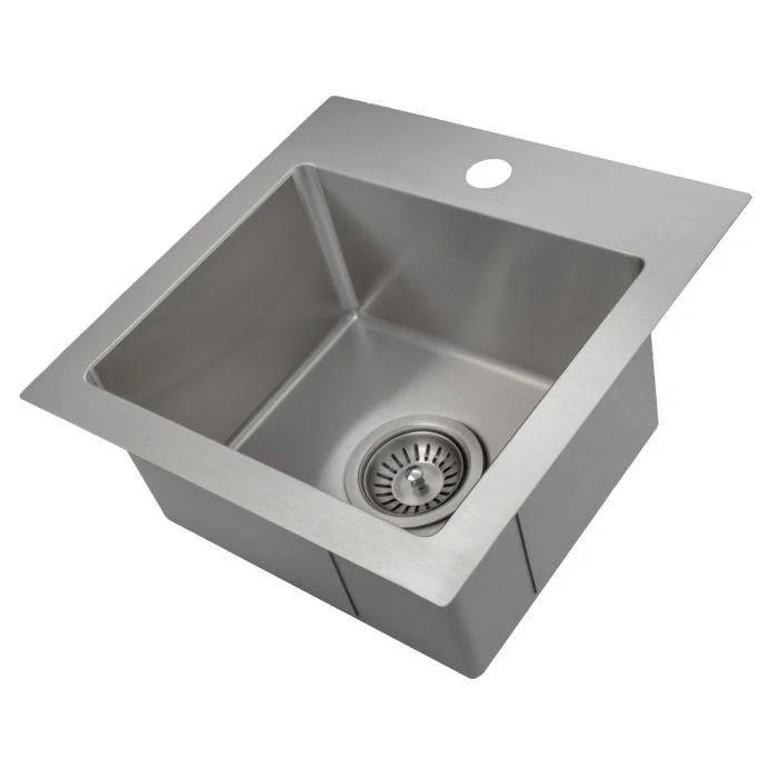 15 in. Stainless Steel Single Bowl Bar Kitchen Sink Q1935