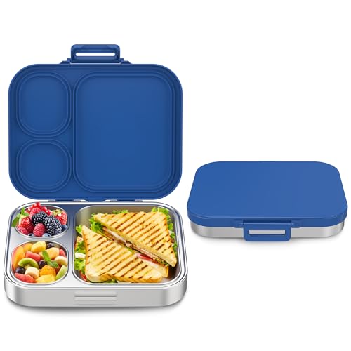3 Compartment Leak Proof Stainless Steel Bento Box T479412