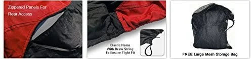 Red Black Trailerable Jet Ski Cover with Trailer Straps and Storage Bag S79083