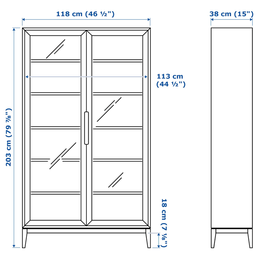Brown Glass-Door Cabinet S591644