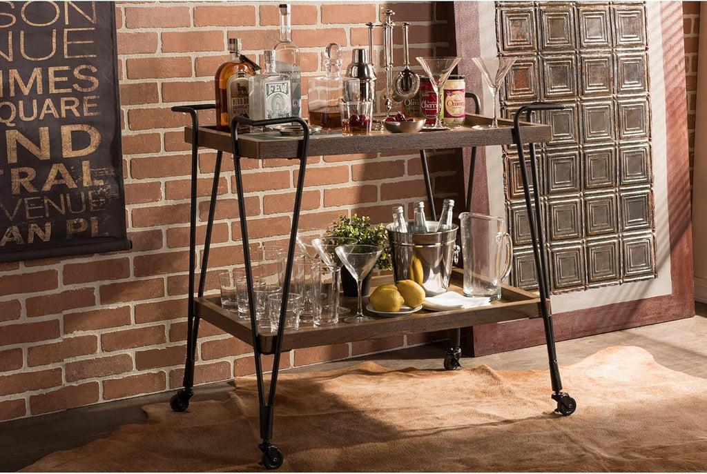 Black Serving Cart S257