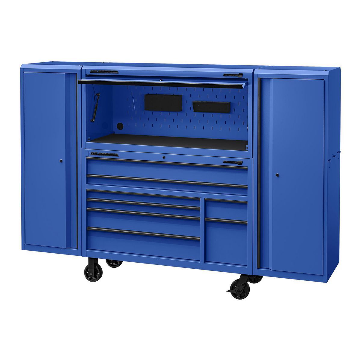 56 in. x 22 in. Blue Work Center Hutch U1139