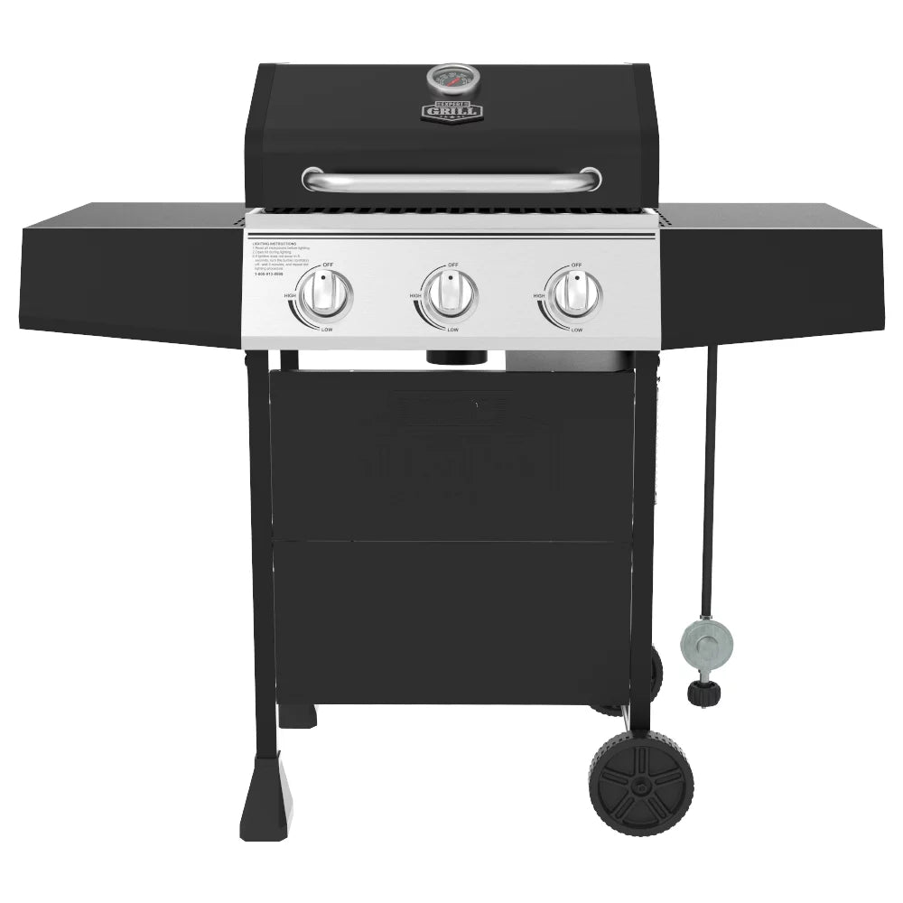 3 Burner Propane Gas Grill in Black T462
