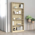 5-Tier Sonoma Oak Chipboard Book Cabinet F8459