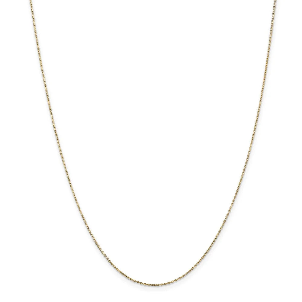 14k Yellow Gold Taurus Zodiac Diamond Cut Necklace - 16 Inch T2607