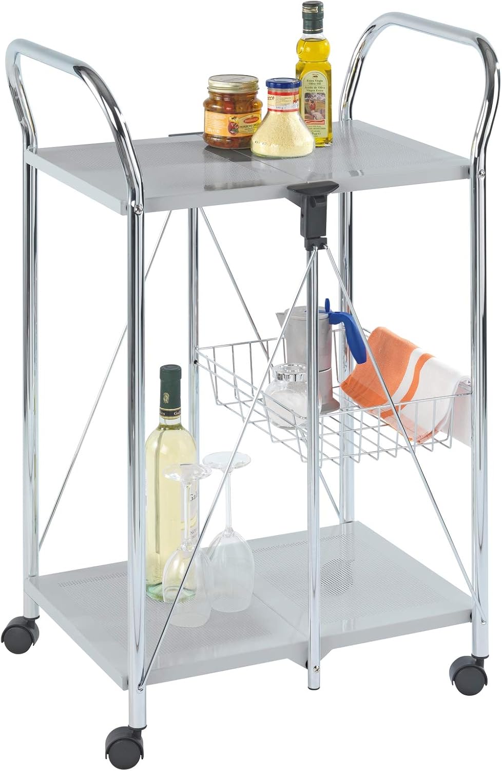 3 Tier Rolling Metal Cart G6897