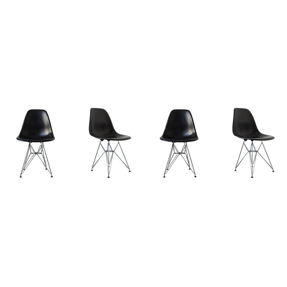 Black ABS Dining Chair Set of Four A57572