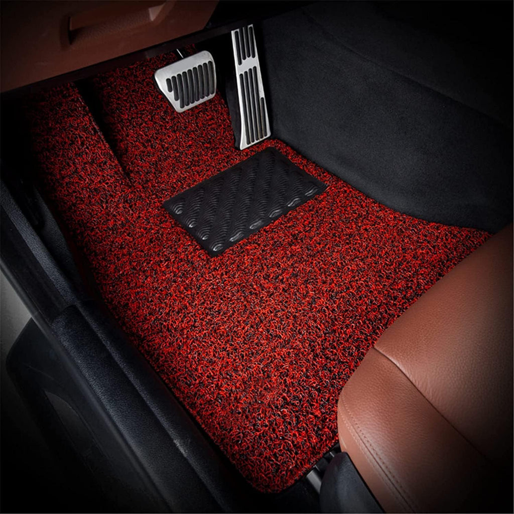 Black Red 3 Piece Rubber Car Floor Mats E610426
