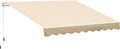 10' x 8' Manual Retractable Awning with UV Protection, Red Stripe W23570